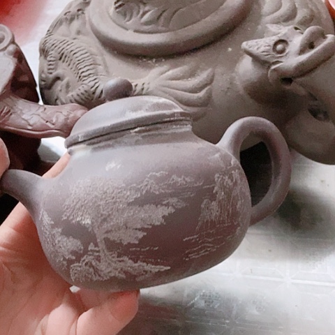 茶杯绿泥宜兴紫砂全手工