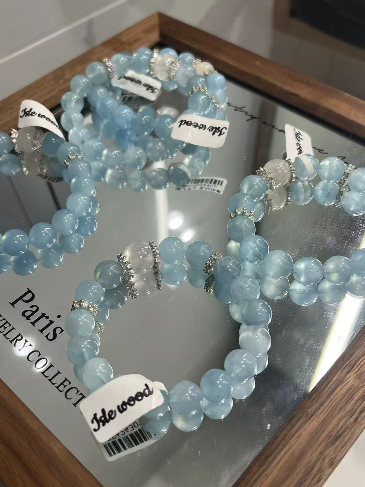 海蓝宝小咪手链天然水晶 默认微瑕！需拍两单79