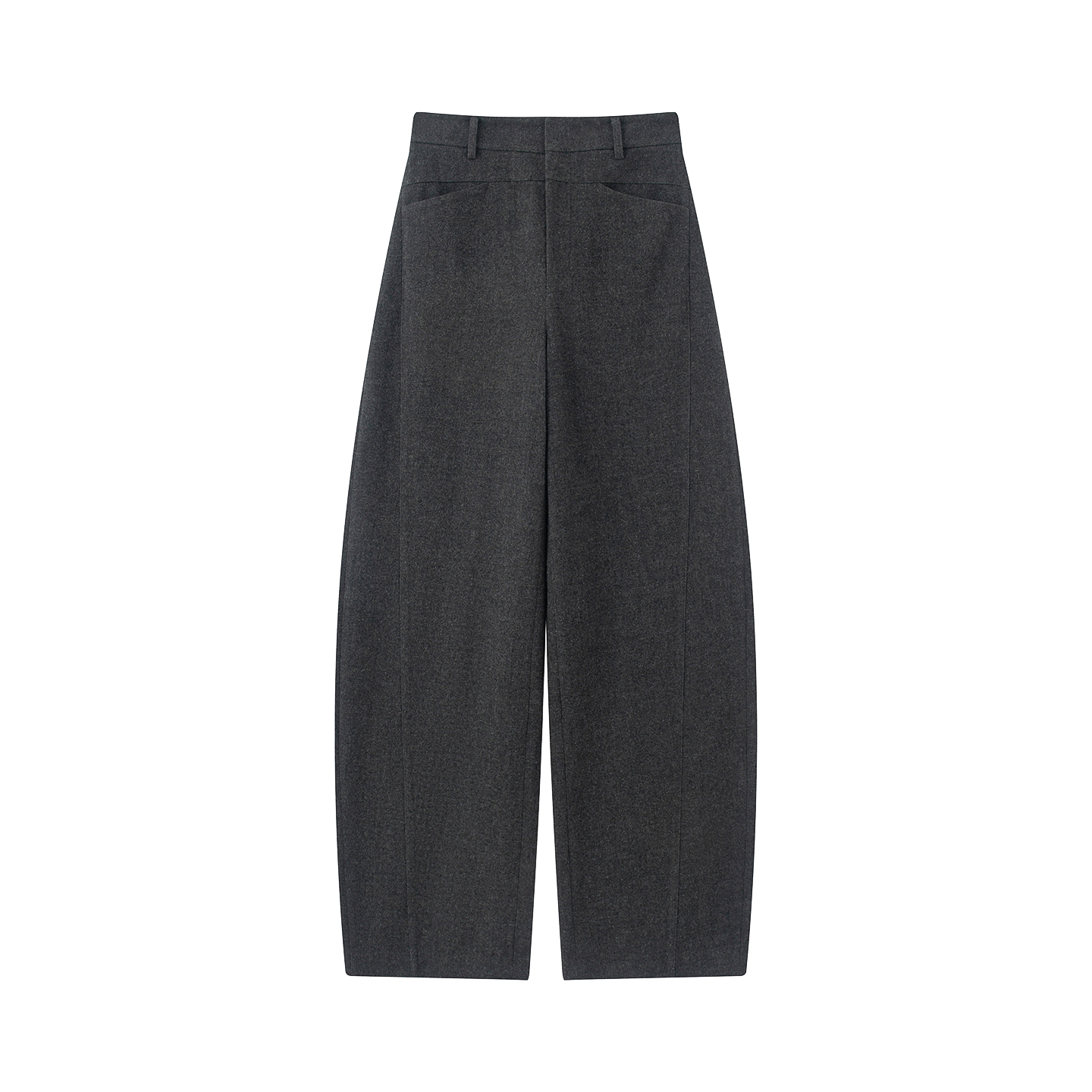 迪2025冬季高腰香蕉弯刀裤休闲裤女直筒阔腿西装裤6630