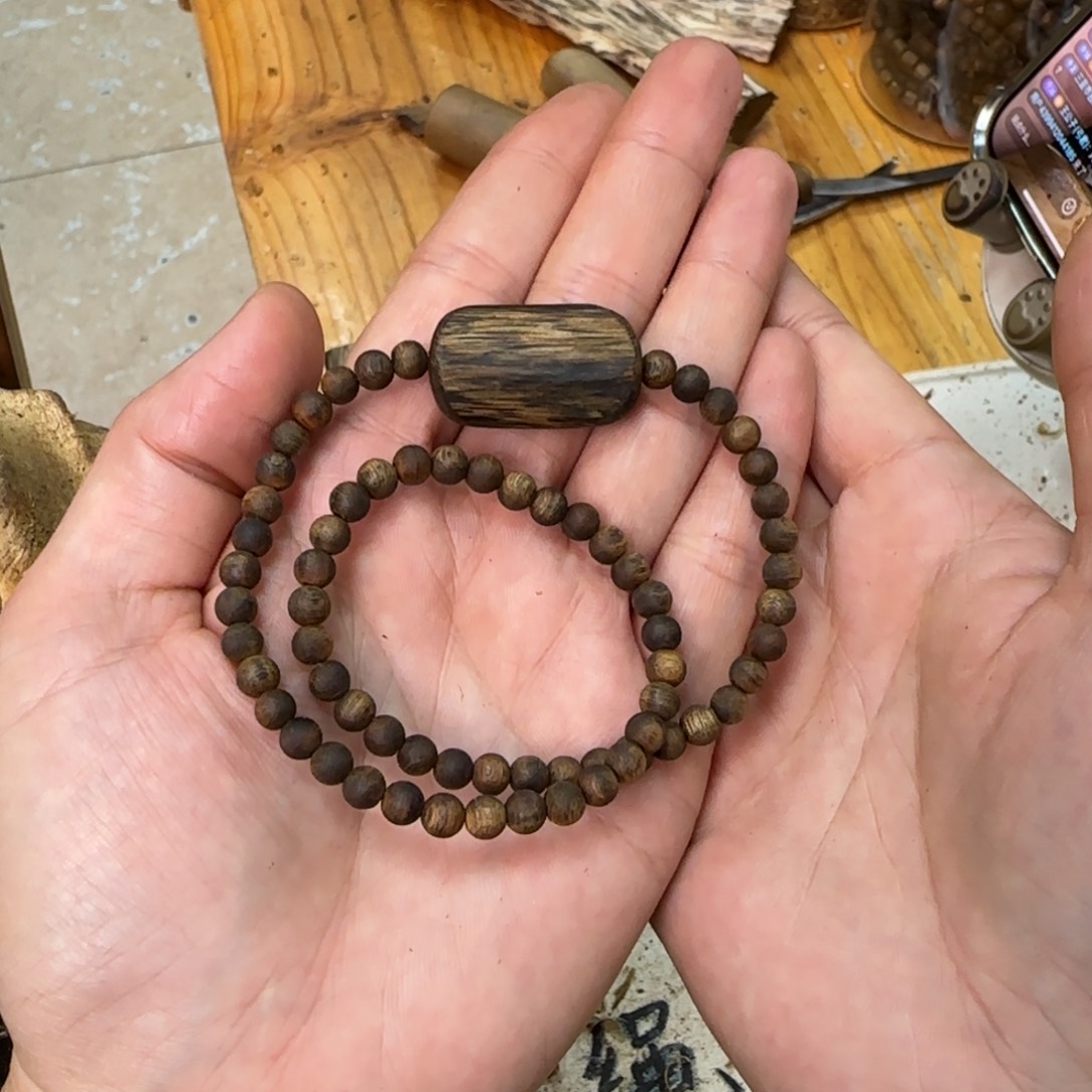 沉香手串0.5规格树心油老料
