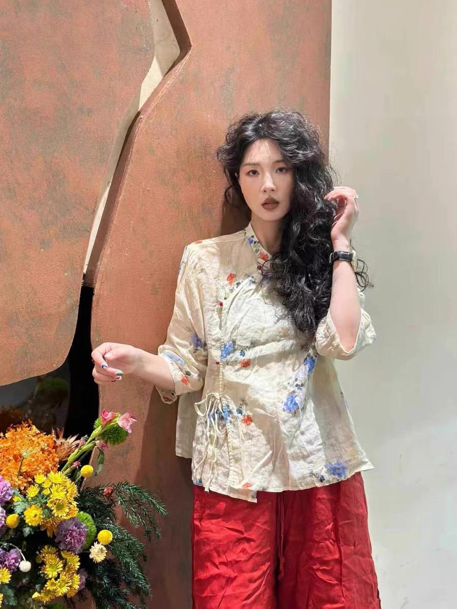 直播间备注货号苎麻亚麻衬衫夏季新款福利