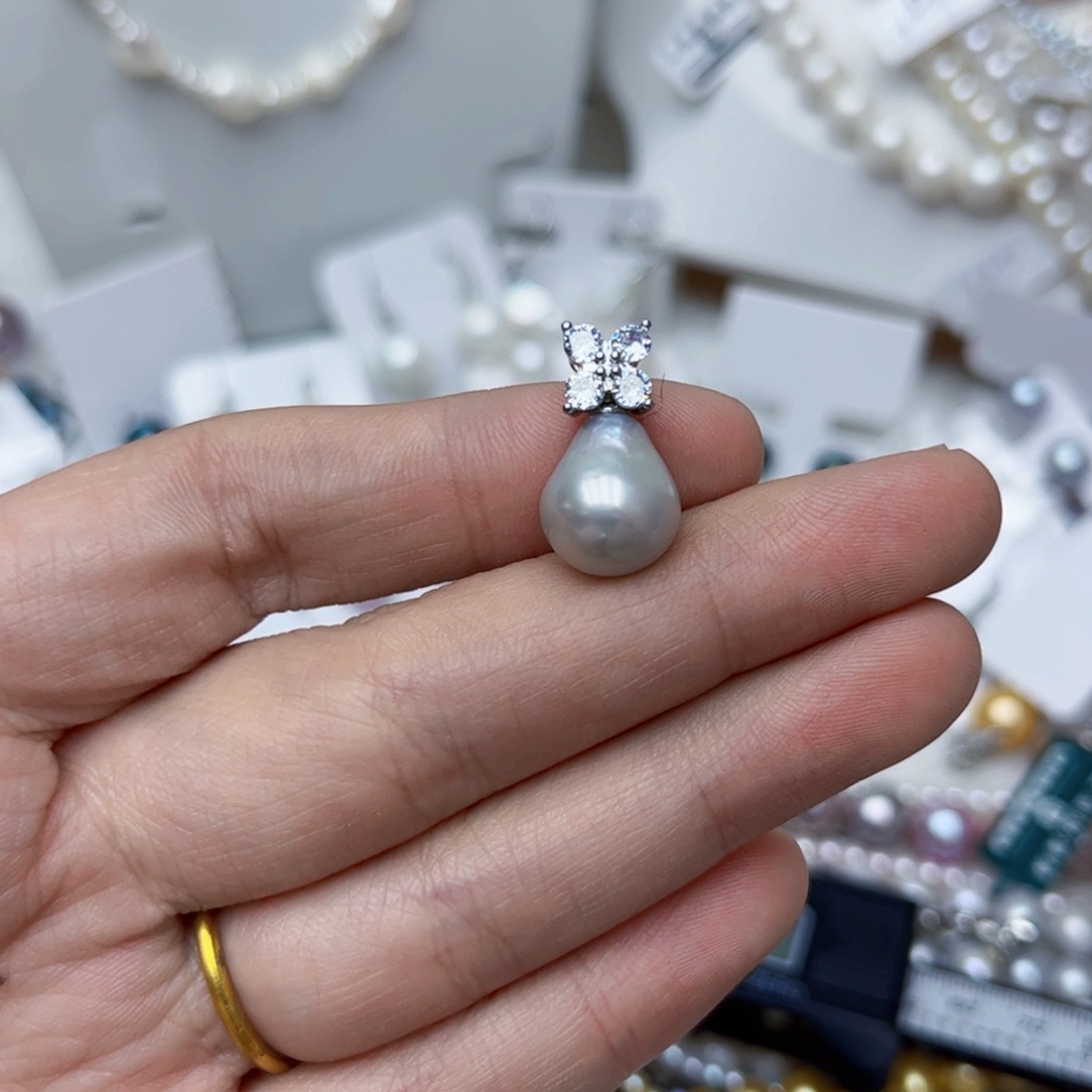 淡水珍珠颈饰银S925镶嵌