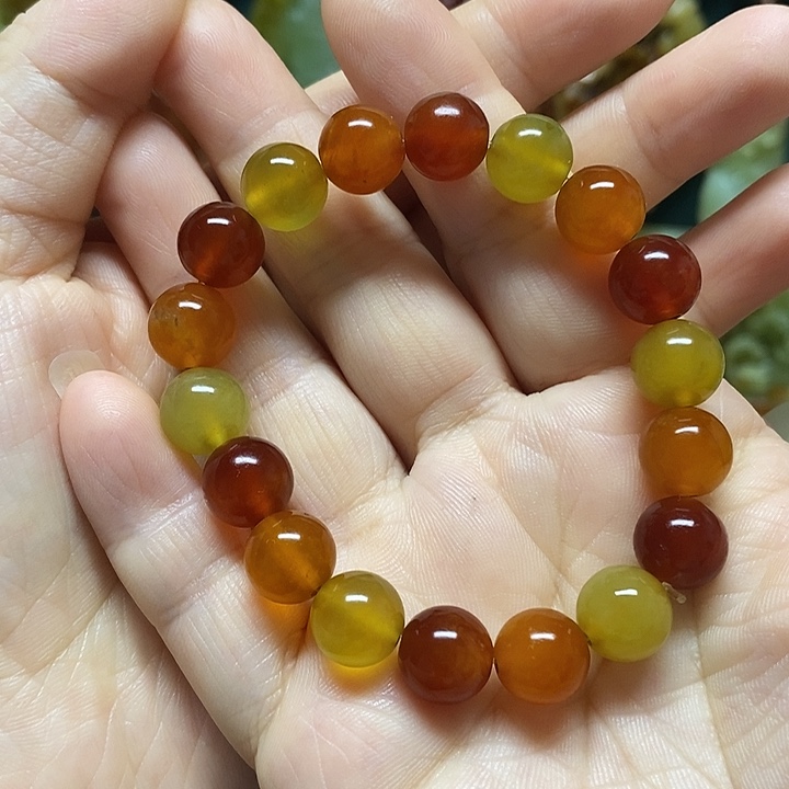 未镶嵌蛇纹石玉手链