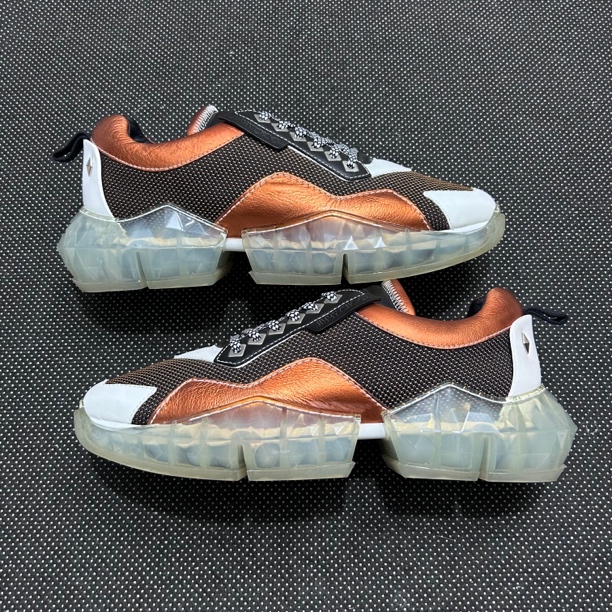 95新 JIMMY CHOO/吉米周 44码 黑白棕 成色新 钻石鞋 休闲鞋