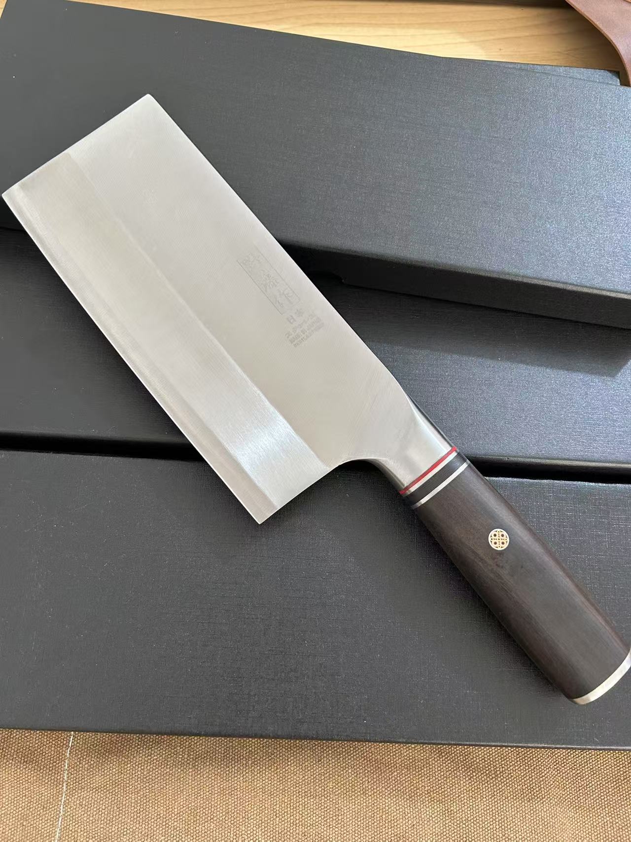 削铁家用厨房专用切片菜刀SKD-11檀木手柄