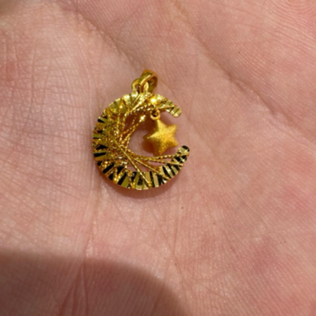 【星星专享】足金999 2.7  月亮星星吊坠 VP dz 30