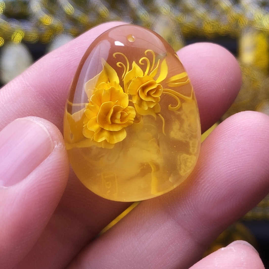 金珀未镶嵌吊坠(不含链)