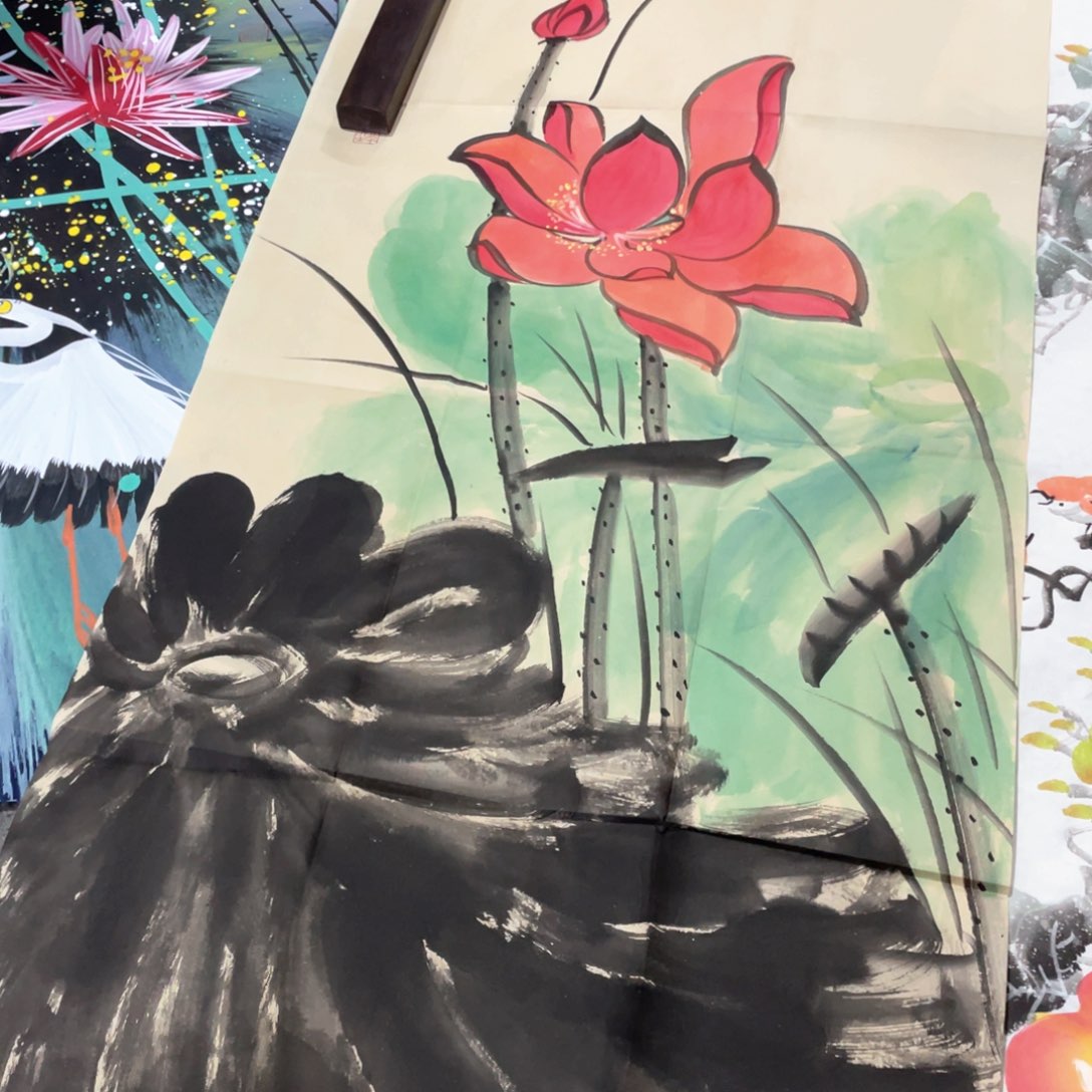 国画国画作品画心一张