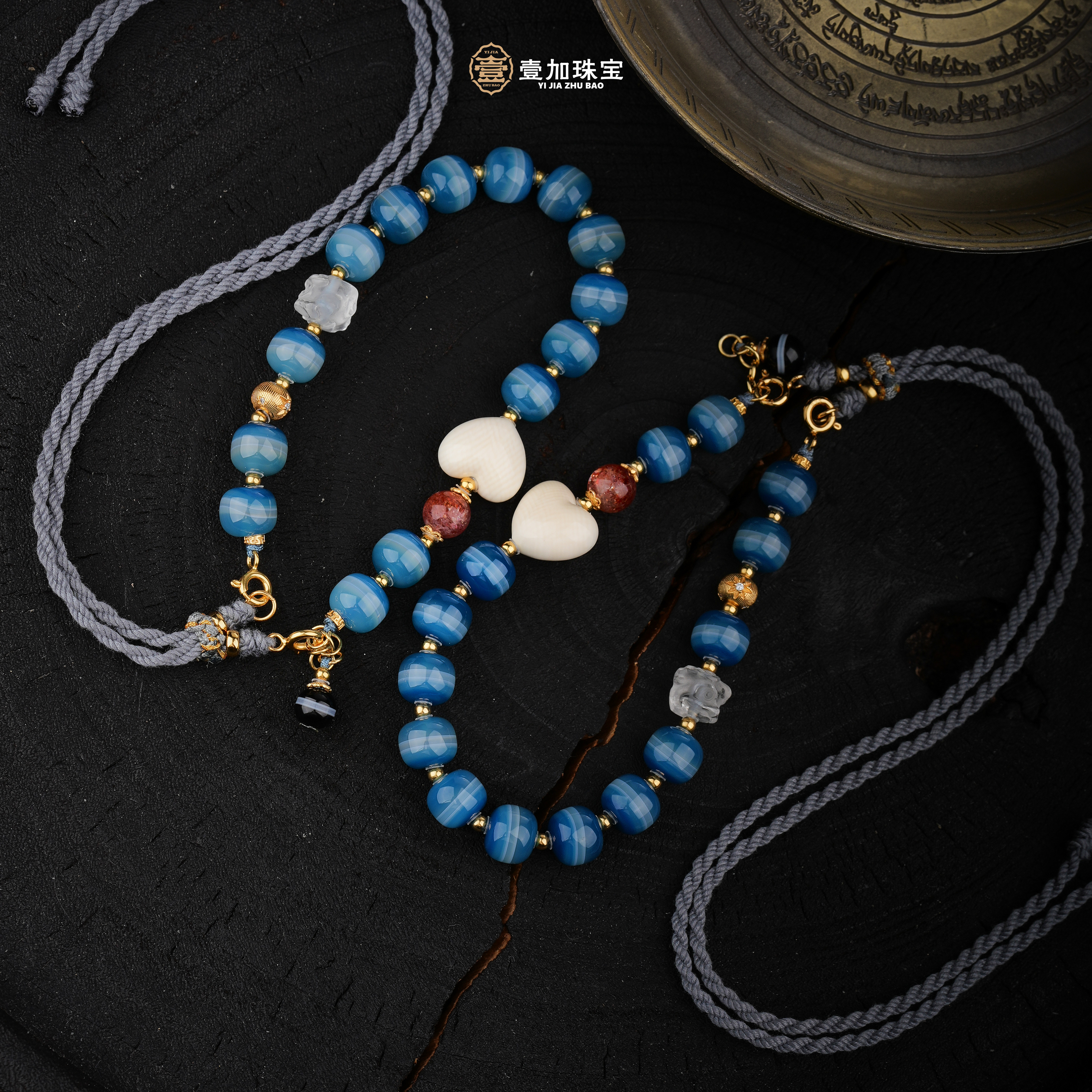 壹加林妹妹 | 玛瑙蓝药师横款锁骨链多样性发其一