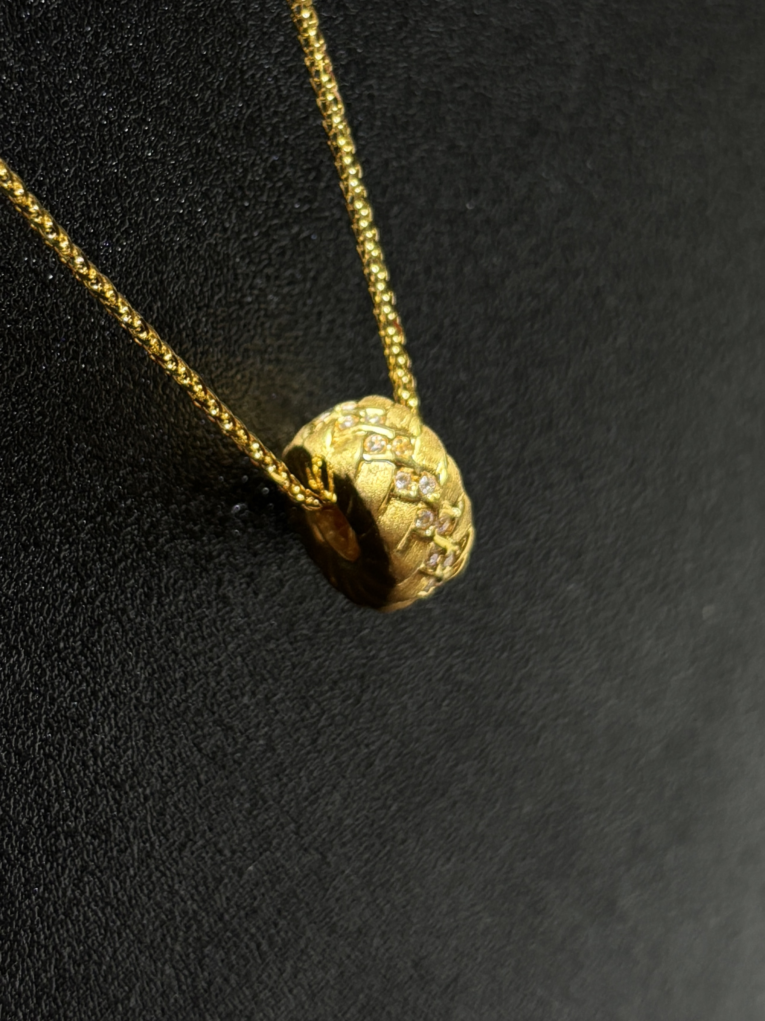 【合成/培育】18k金 Au750 吊坠（送银项链）b998