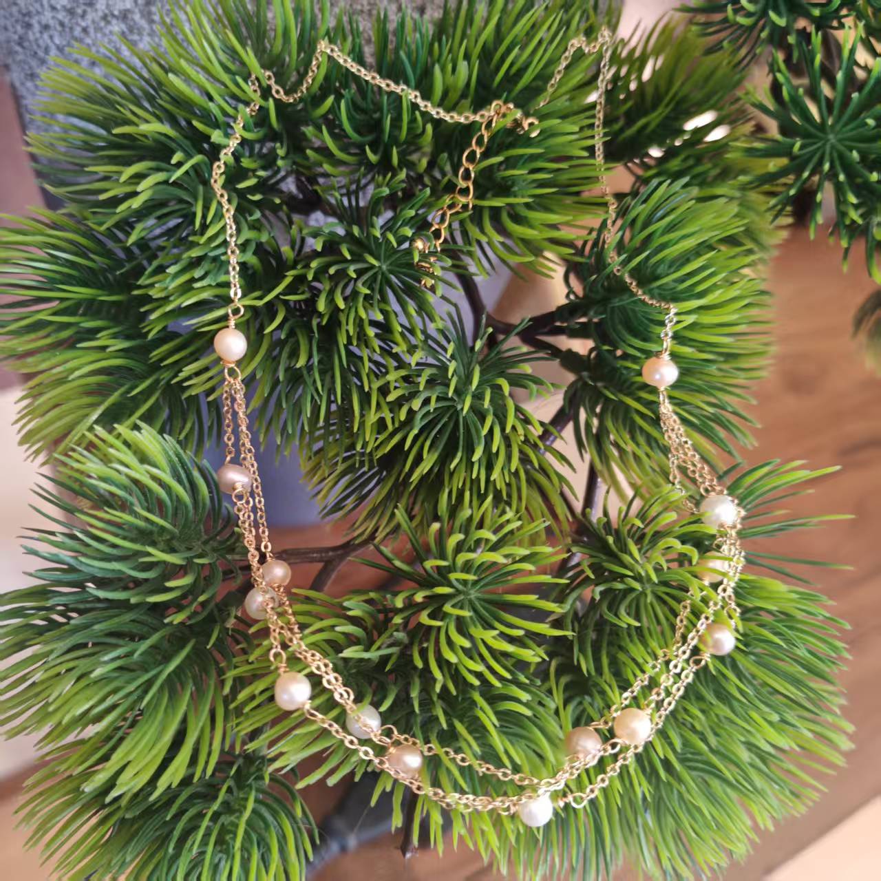 【德巧家】珍珠满天星项链精美时尚百搭大气气质