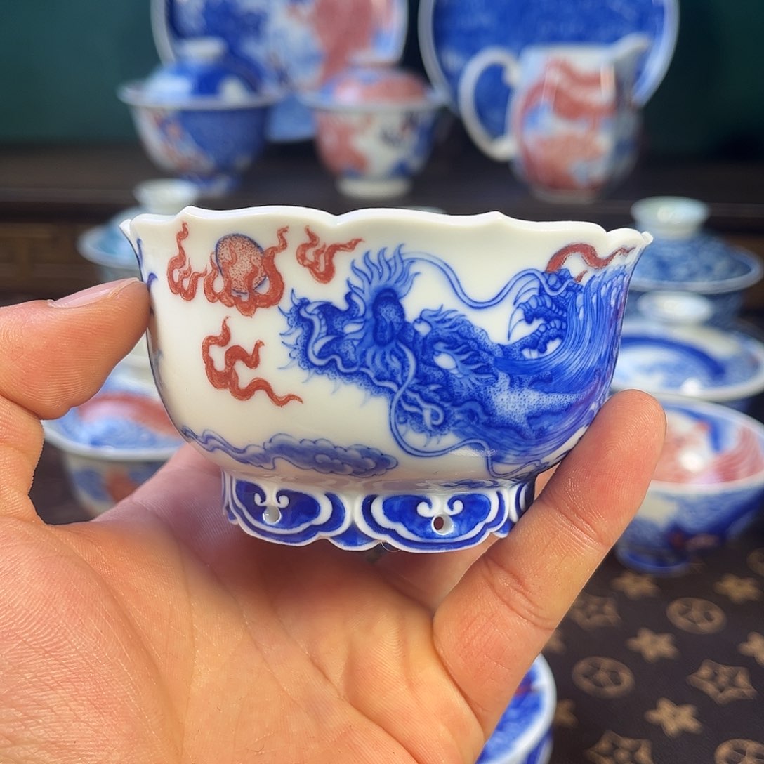 瓷片文****板自成堂景德镇手工手绘