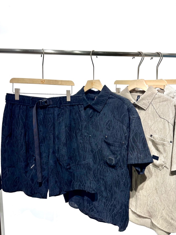 天丝麻男衬衫短袖短裤夏季休闲运动套装复古透气宽松国风休闲百搭