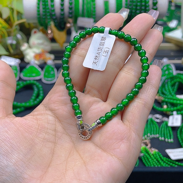 翡翠手链未镶嵌?***?圆珠手链5