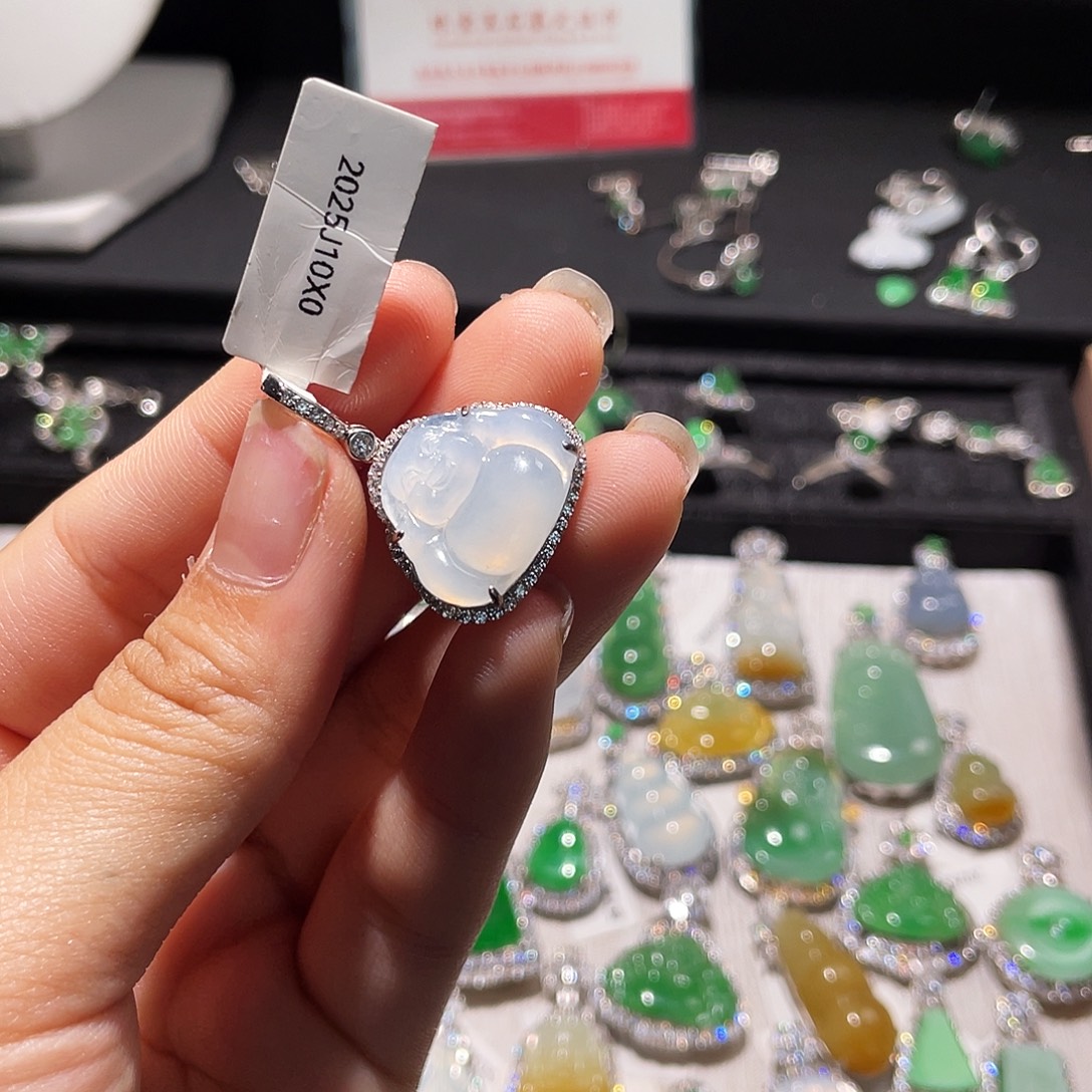 翡翠银S925镶嵌颈饰