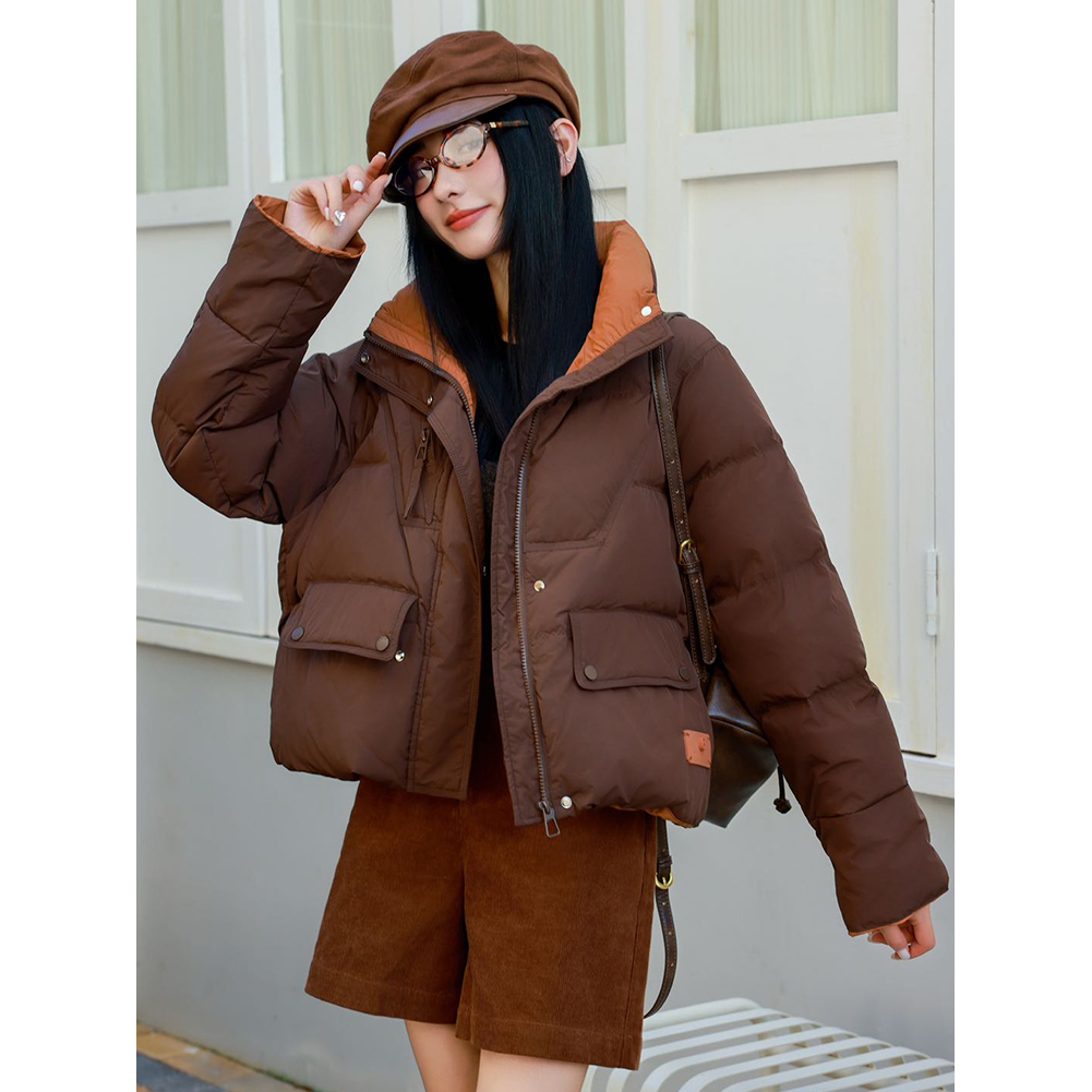 9087爆款国标白鸭绒小个子设计感羽绒服