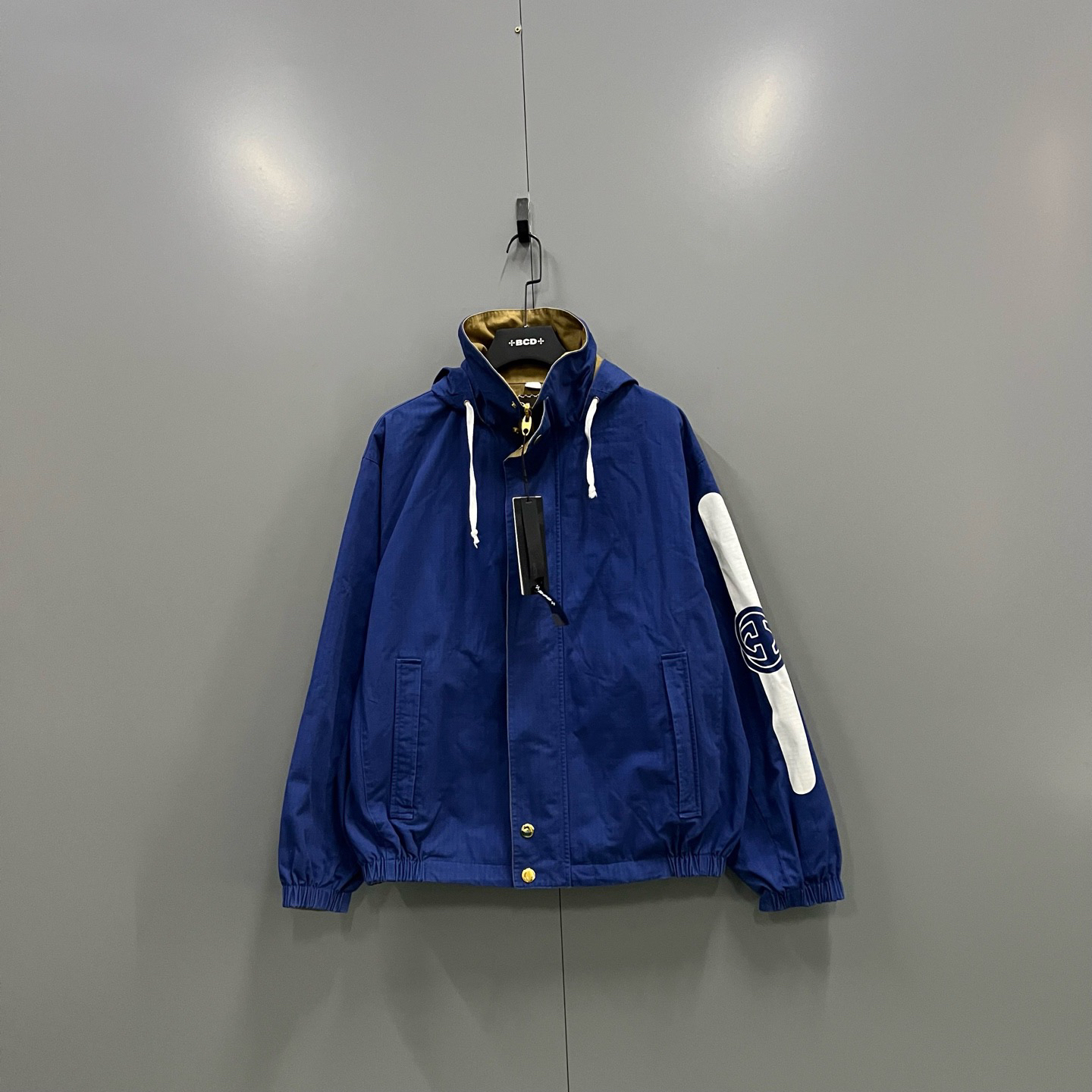 99新 GUCCI/古驰 (ll) 侧边logo印花双面夹克 44码/206434