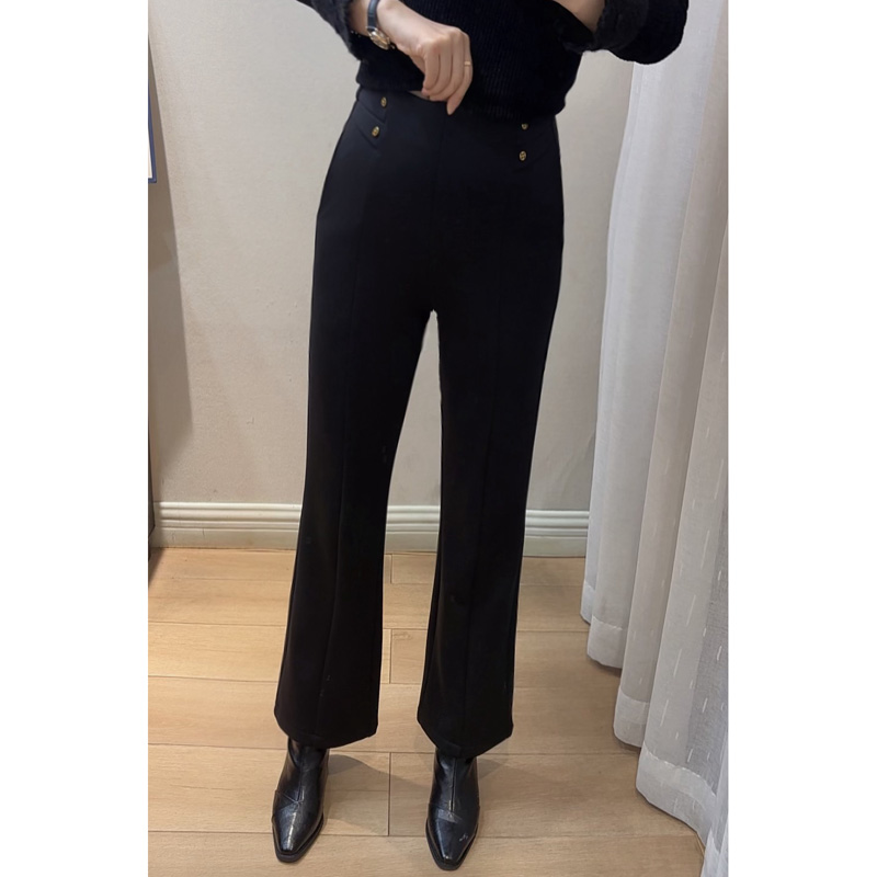 【加厚绒】后腰松紧显瘦喇叭裤810