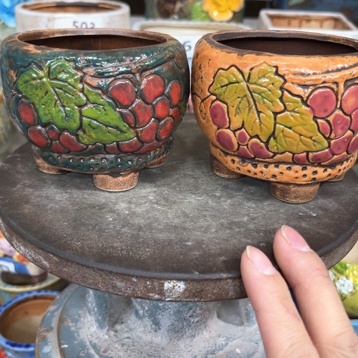 紫砂花盆粗陶材质多肉花盆