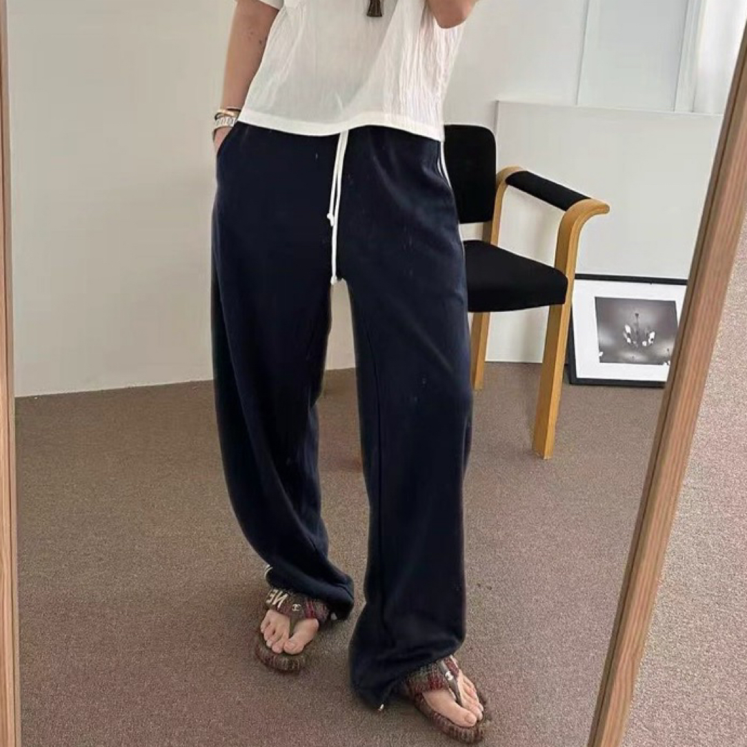 韩国东大门tug正品纯棉休闲卫裤宽松抽绳直筒裤运动拖地裤~可束脚
