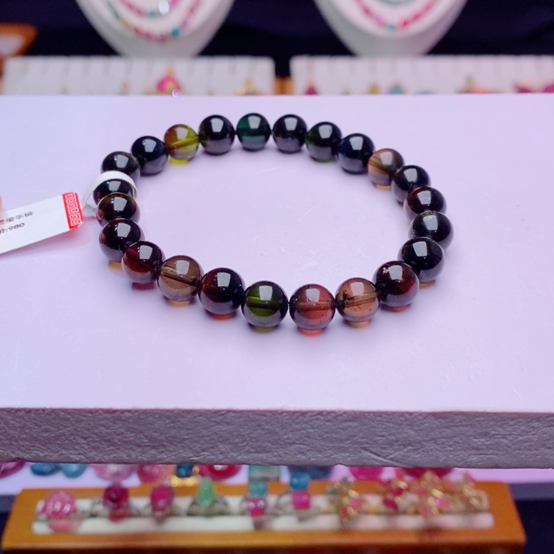 未镶嵌单圈手链m碧玺