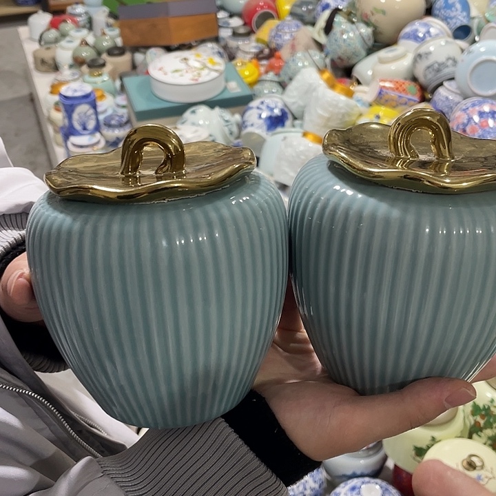 微瑕陶瓷茶叶罐密封罐