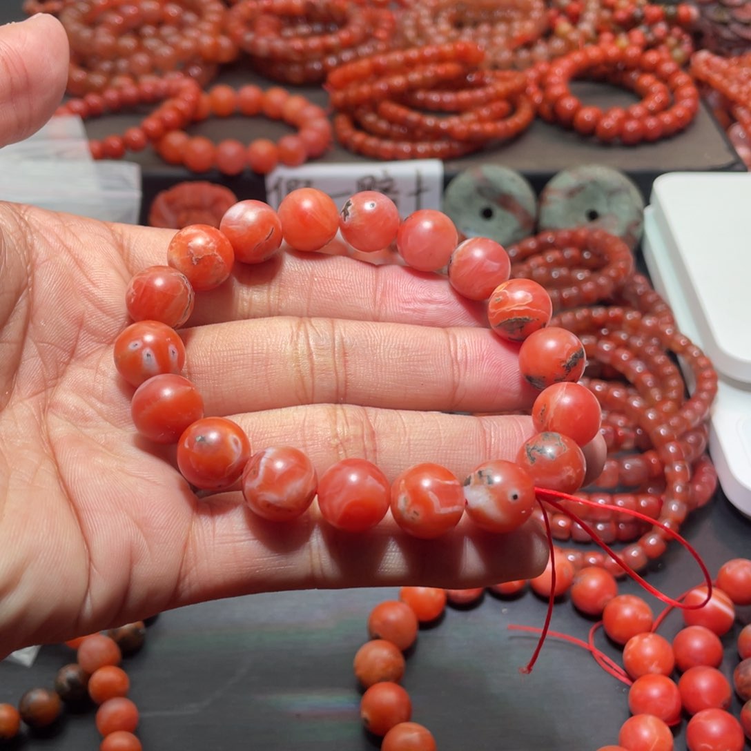 南红玛瑙手链未镶嵌
