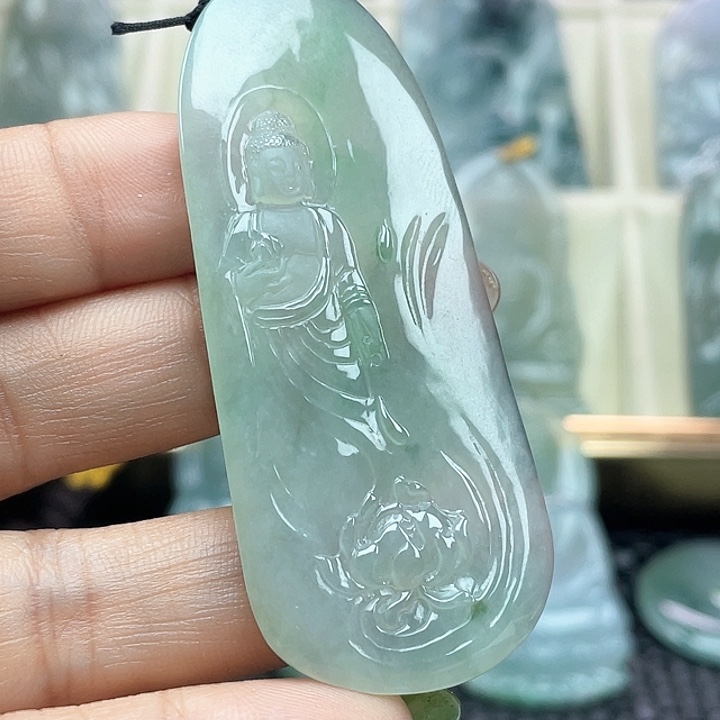 颈饰未镶嵌翡翠2****待天然缅甸翡翠A货，阿弥陀佛