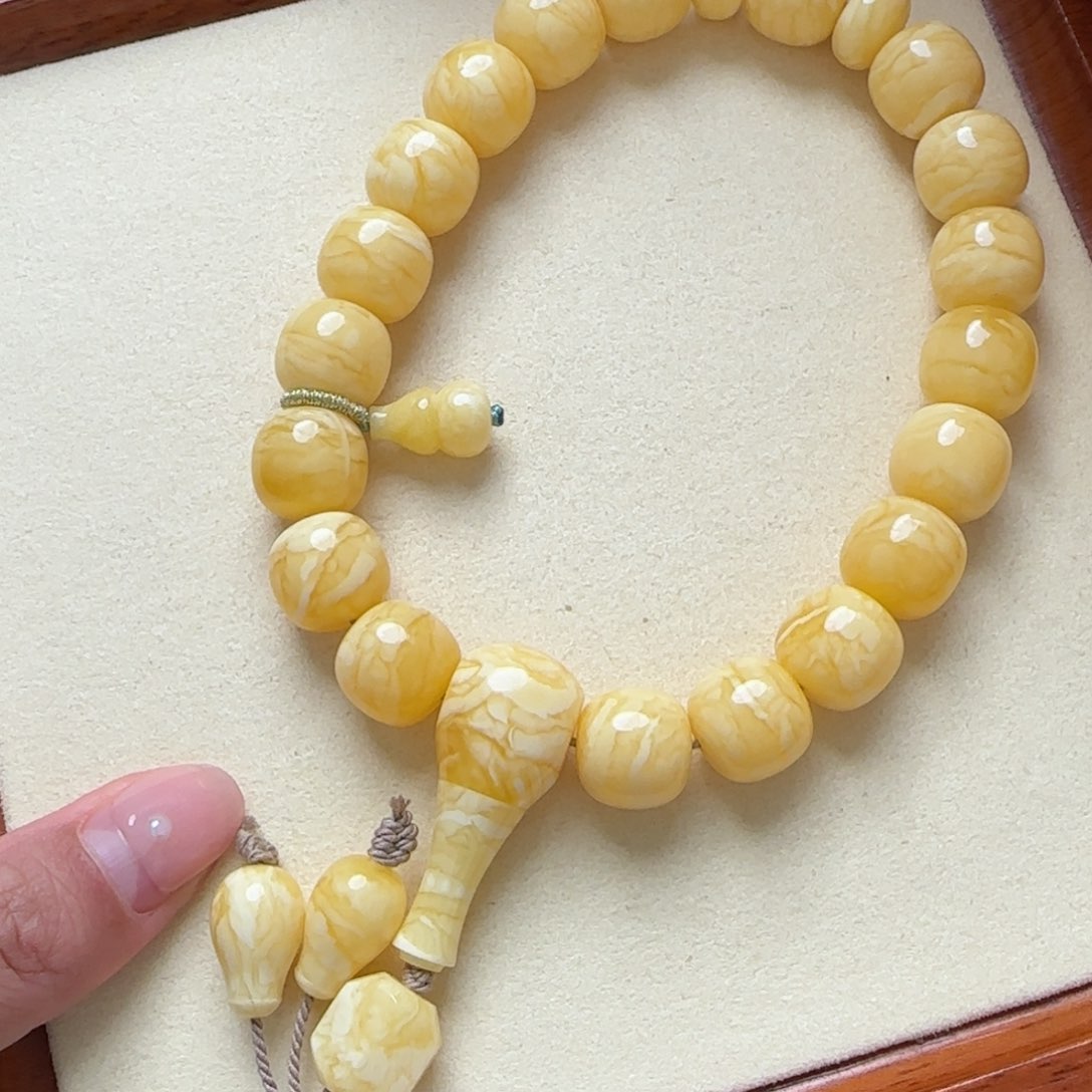 未镶嵌琥珀手链14m焦皮同料虎皮手持