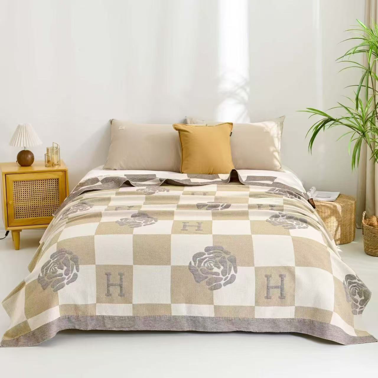 【轻奢麻域】高端定制罗布麻舒适透气多功能床盖2/2.3可机洗