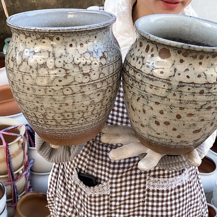 紫砂花盆瑕疵口17高21