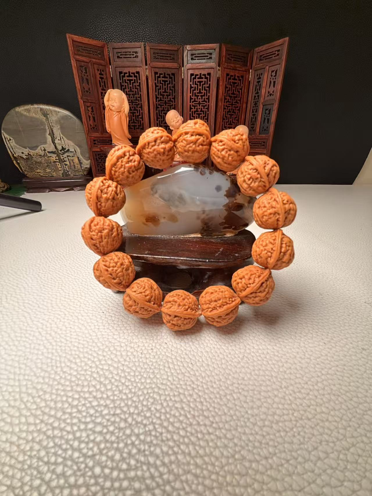 麒麟纹元宝一道筋文玩核桃