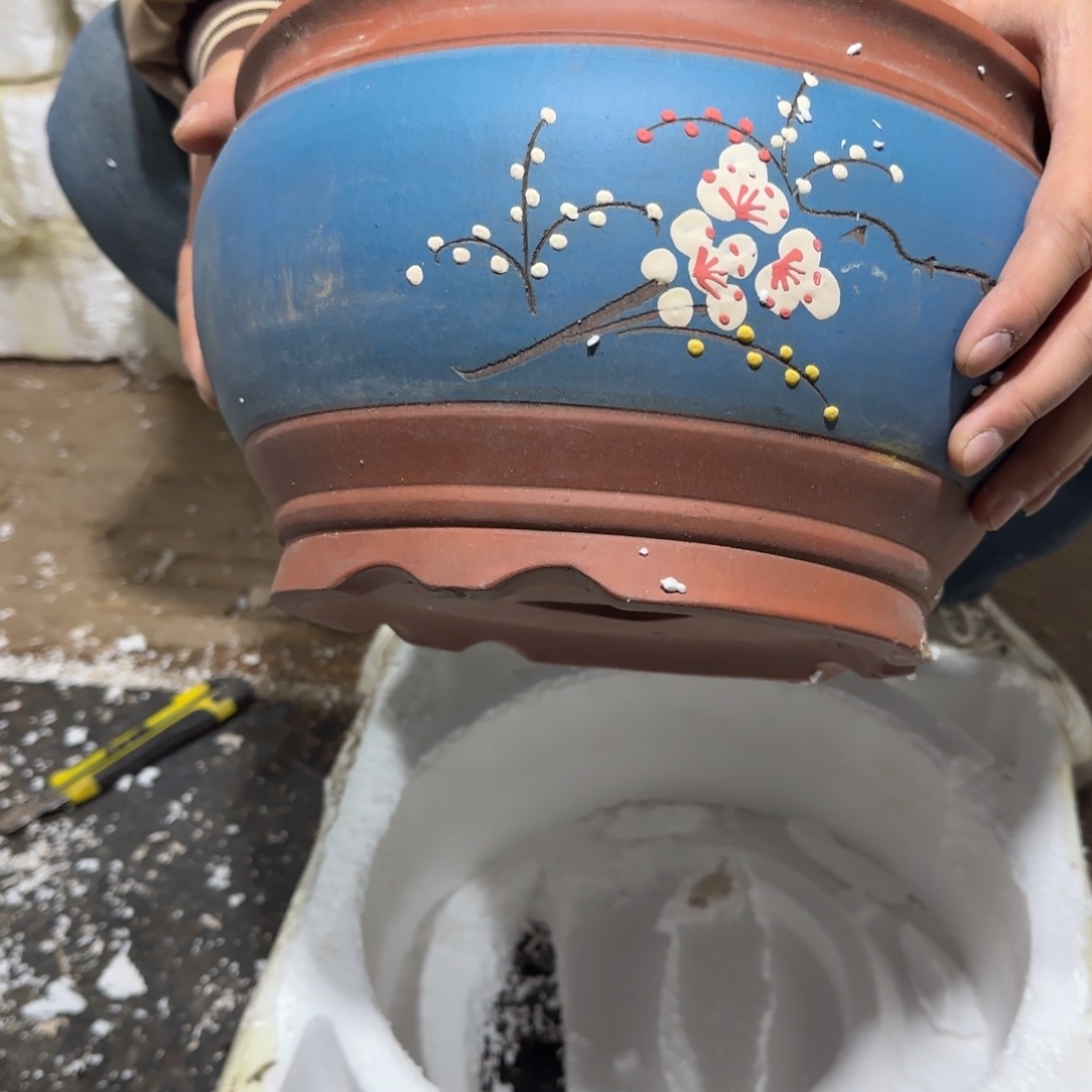 紫砂花盆口径25.18口径