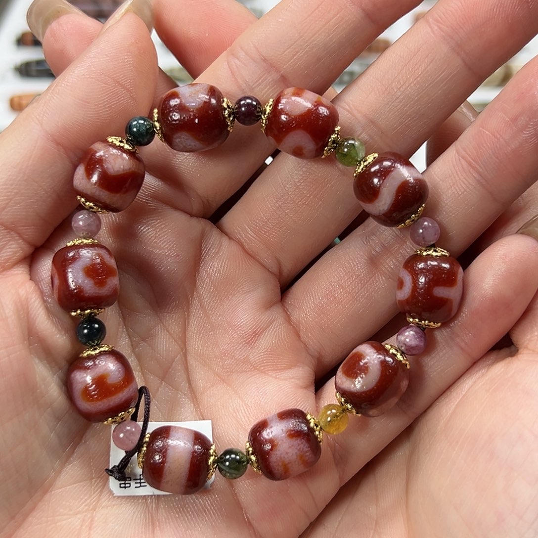 玛瑙/玉髓未镶嵌珠宝半成品美鸿多宝手串