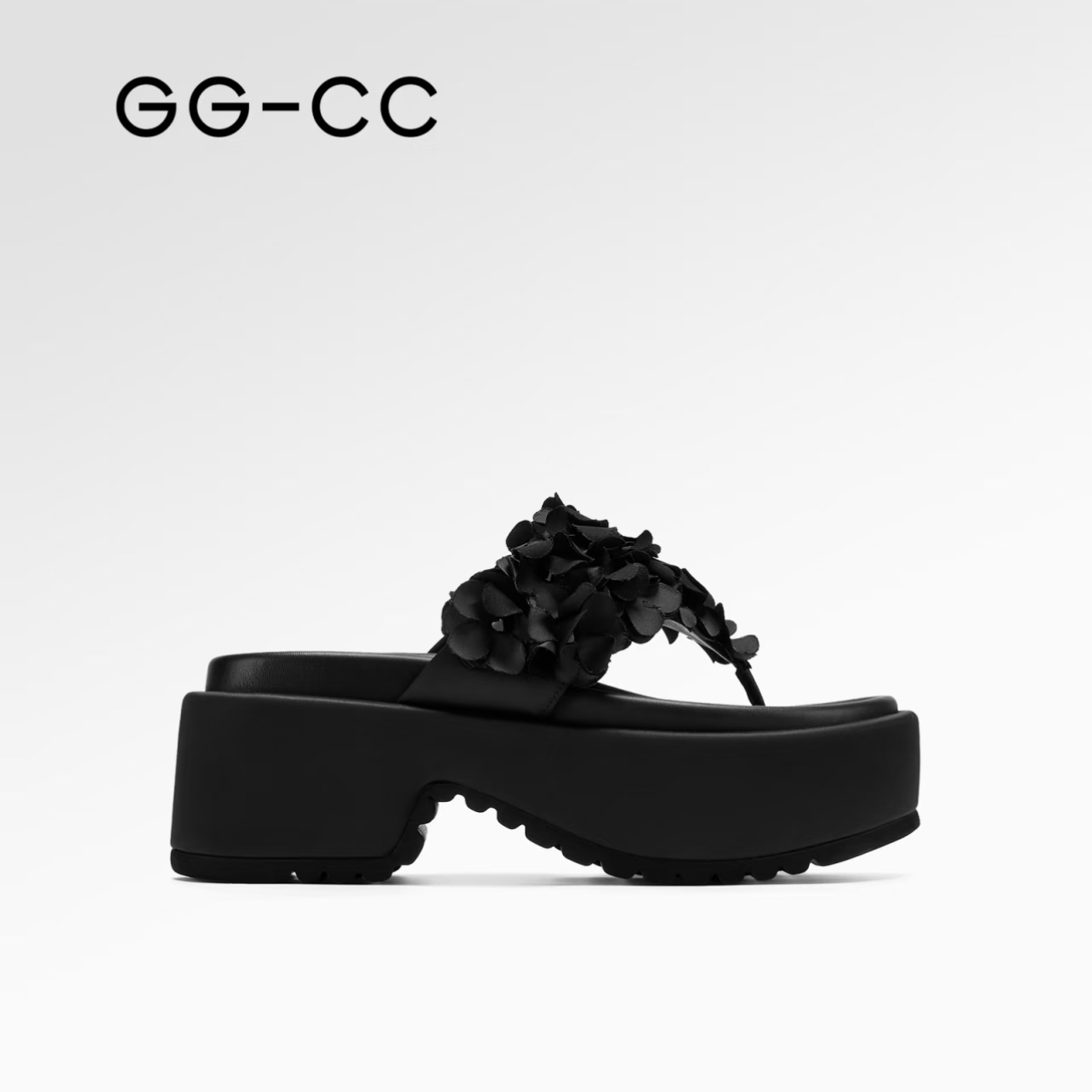 GG-CC【赵昭仪同款】仲夏繁花2025夏季厚底拖鞋女小众优雅夹趾拖鞋