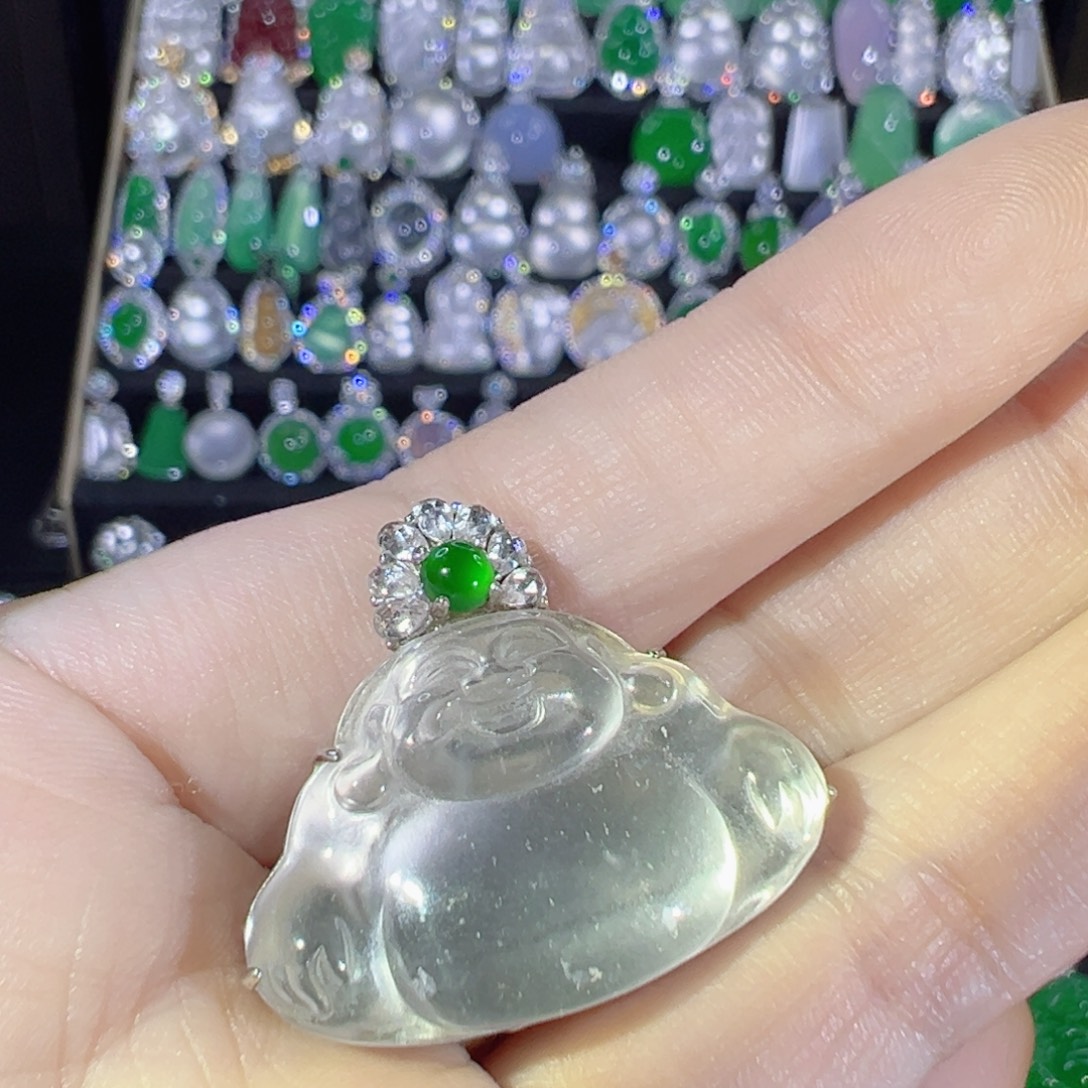 石英质玉银S925镶嵌颈饰