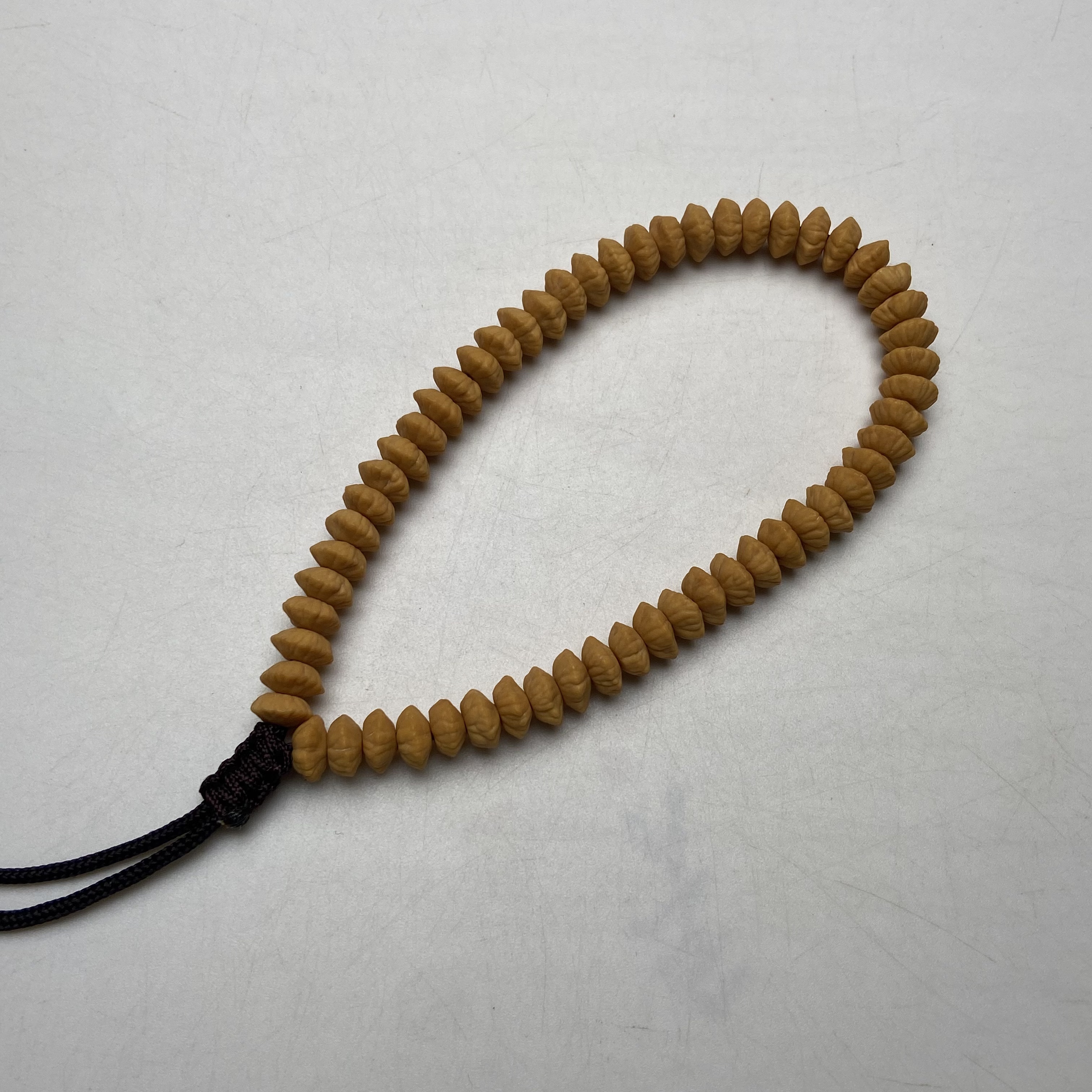 莲心出品【遇见】单圈九华山金叶莲花菩提精品手持念珠小众文玩好物