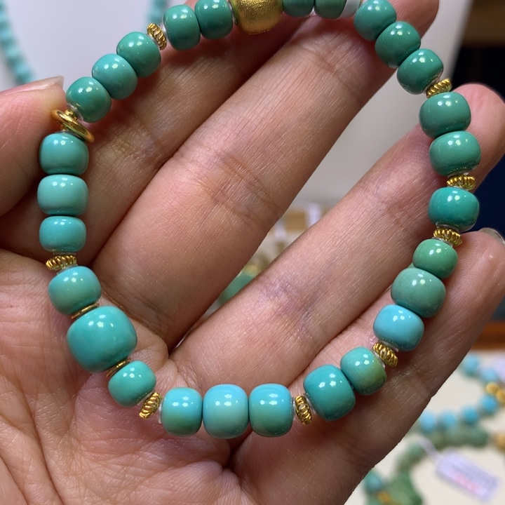 绿松石18K金镶嵌单圈