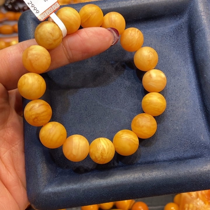 蜜蜡手链未镶嵌小****a蜜蜡