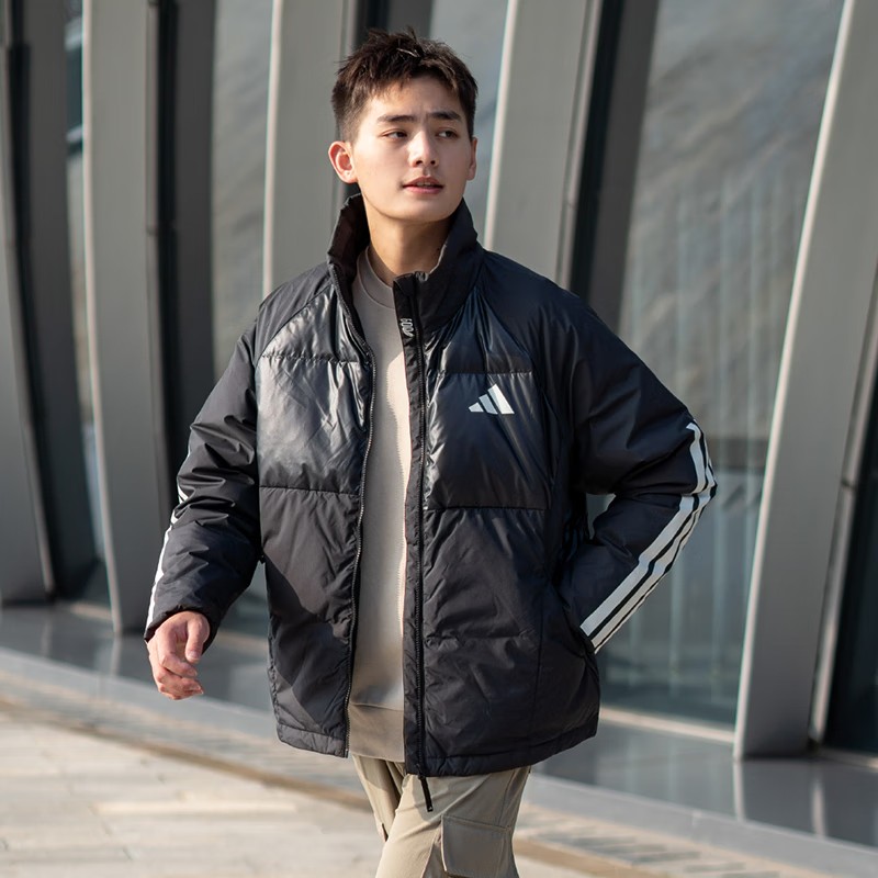 【达人专属】阿迪达斯短款羽绒服男新款立领保暖运动羽绒外套JG5923