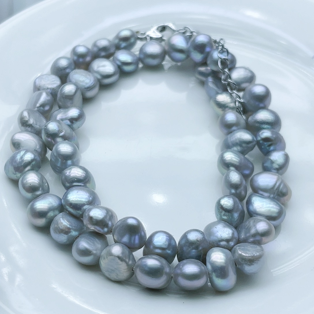 淡水珍珠颈饰钛钢