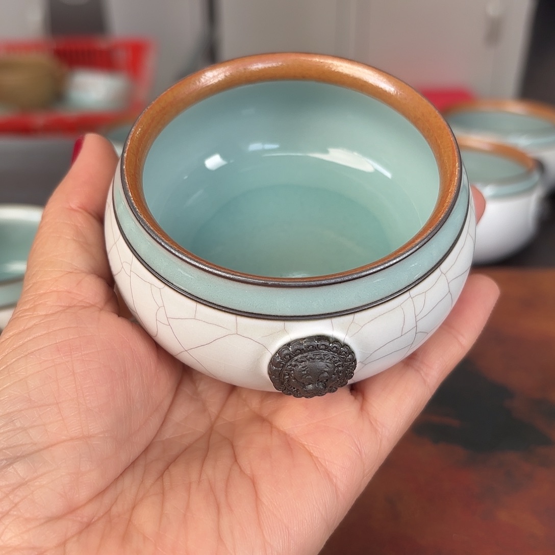 龙泉云间青瓷小米茶器