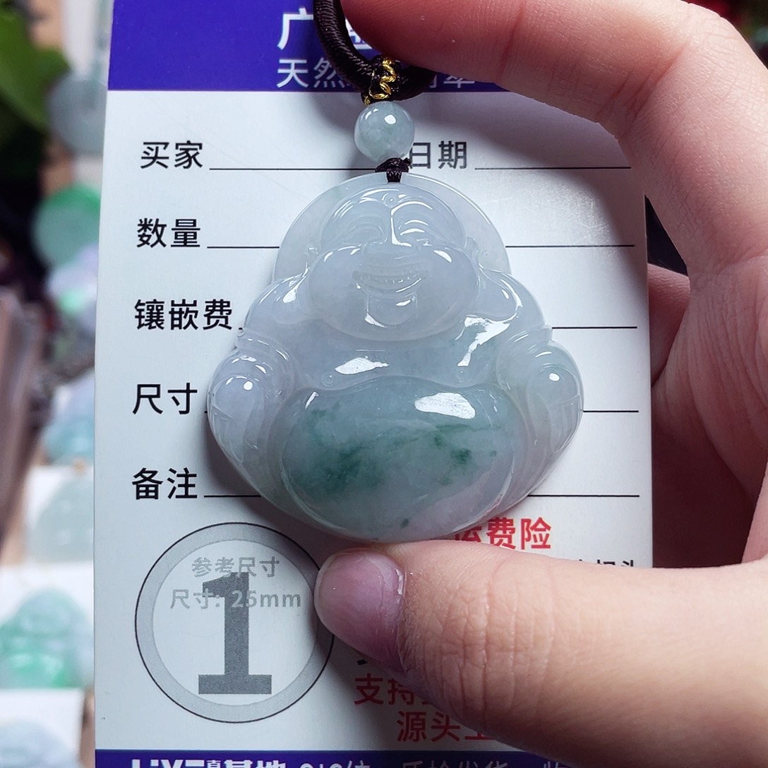 翡翠未镶嵌颈饰佛公16
