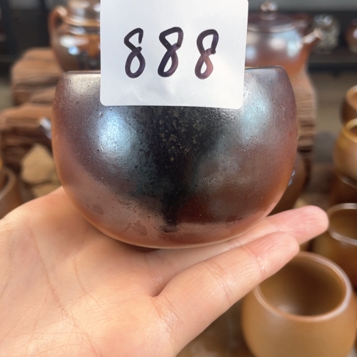 杯别**子建水紫陶白泥柴烧杯