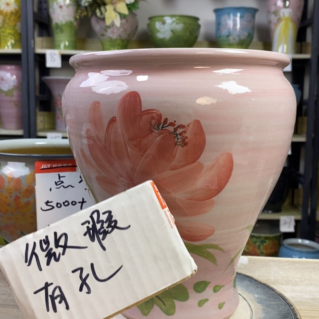 景德镇手工手绘陶瓷花盆