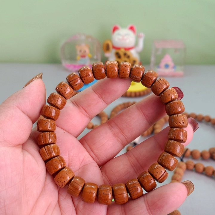 木质类紫*桃核手串精工老型