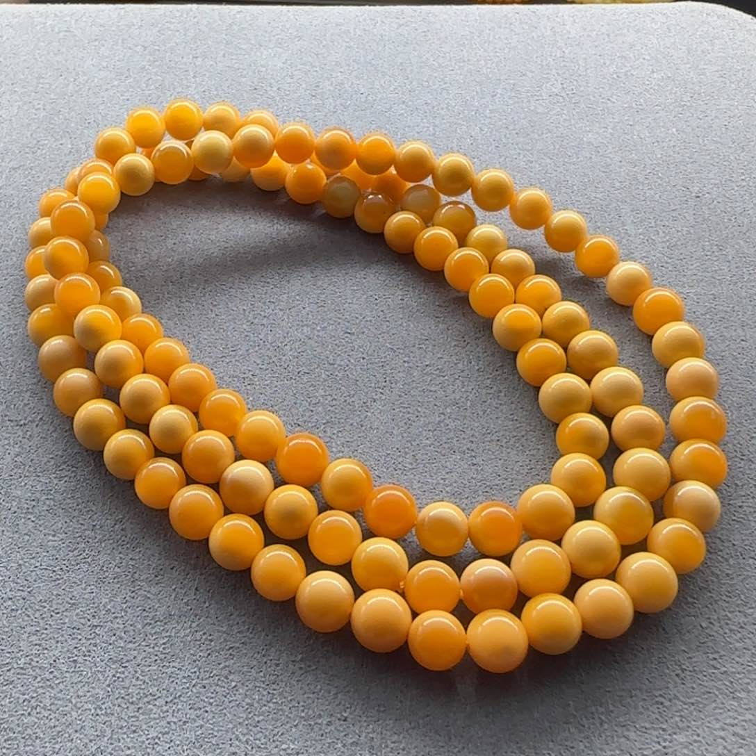 石英质玉（缅黄）手串未镶嵌