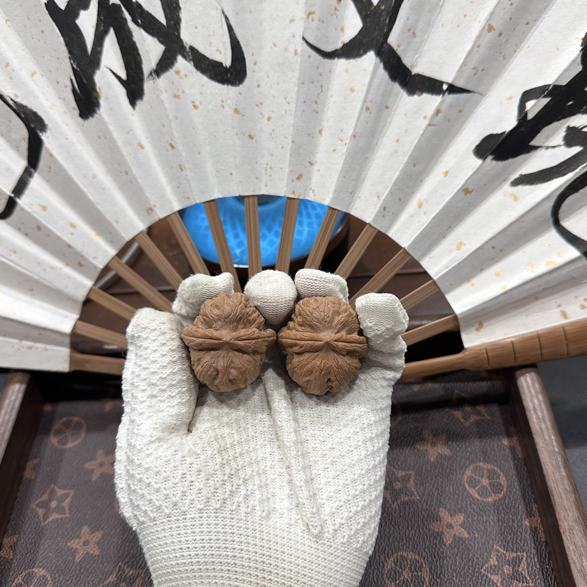 文玩精品核桃元宝•编号55•尺寸约棱38肚39高33