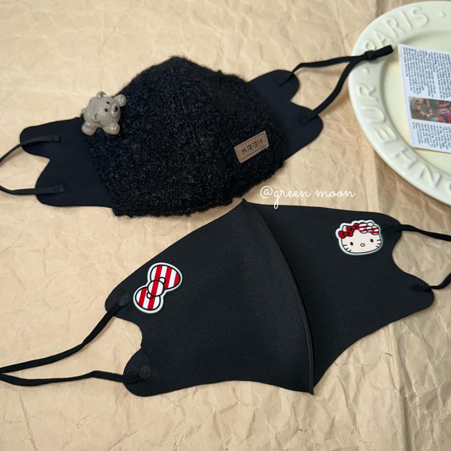 秋冬小猫卡通原创卡通潮酷口罩手工个性买手款高级设计感