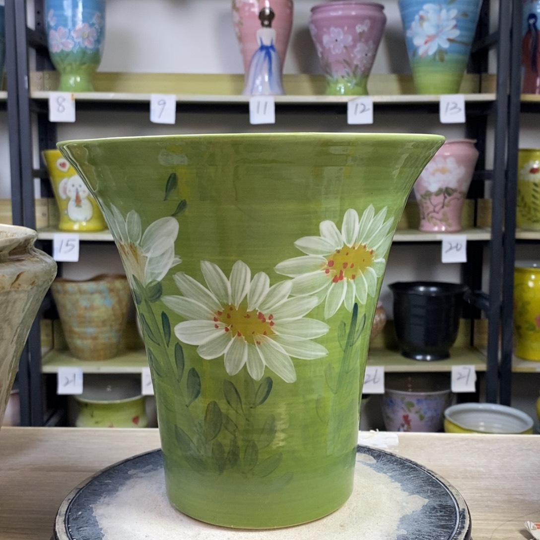 景德镇手工手绘陶瓷花盆